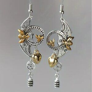 Steampunk Gear Design Retro Bohemian  Dangle Earrings